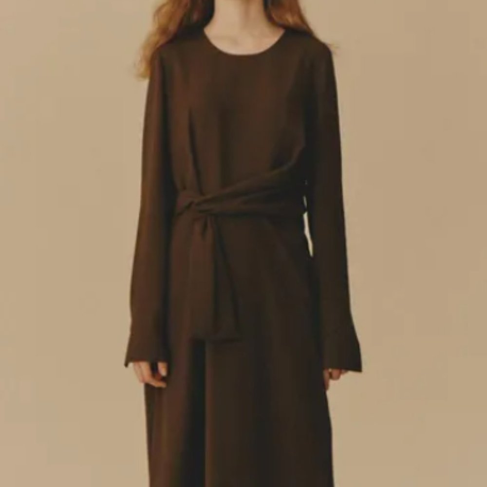WNDERKAMMER brown cinch waist dress